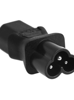 IEC 320 3-Pin C13 Female To C6 Male Cloverleaf Plug AC Power