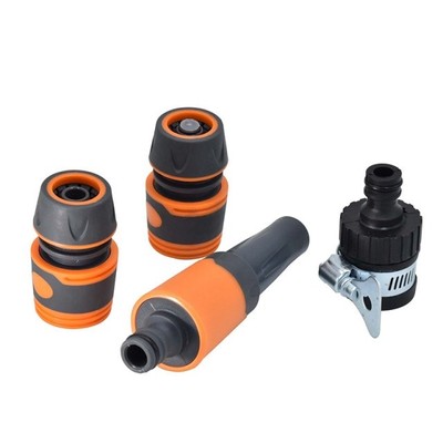 4pcs Garden Hosepipe Fittings Set Hose Head Spray Nozzle Con