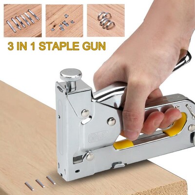 3 In 1 Multitool Nail Staple Gun Furniture Stapler For Wood