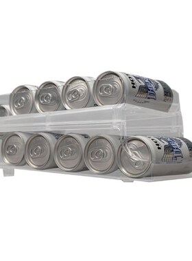 2 Layer Beverage Storage Box Automatic Rolling Soda Can Orga