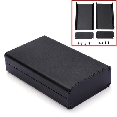 Black Aluminum PCB Instrument Box Extruded Enclosure DIY Ele