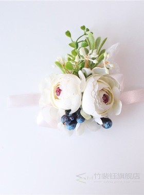 Boutonniere Buttonhole Wedding Corsage Bracelet Flowers Brid