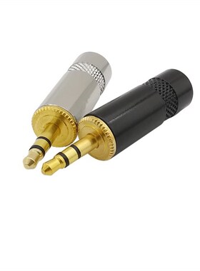 2Pcs/lot 3.5mm 3 Pole Plug Stereo Audio Solders Connectors 3