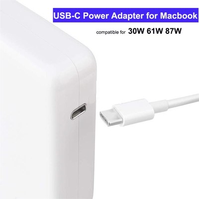 30W 61W 87W USB Type C PD Charger USB C Power Laptop Adapter