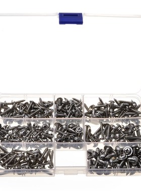 340Pcs M3/M4 Phillips Screws Truss Stainless Steel Set Round