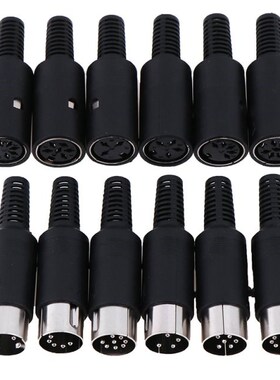 1Pc Male/Female DIN Plug Socket Connector  3/4/5/6/7/8 PIN C