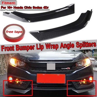 2pcs Universal Car Front Bumper Lip Splitter Lip Diffuser Sp