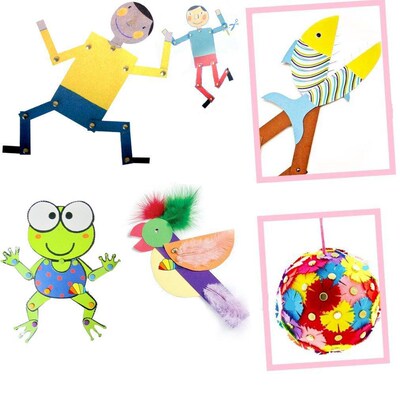 200pcs Mini Parisian fasteners multicolor paper craft Stampi