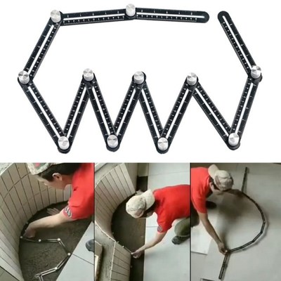 12-Side Rulers Tile Opening Locator Paving Floor Tiles Foldi