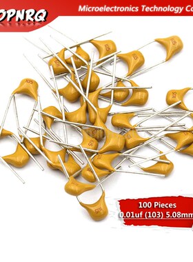 100Pcs monolithic capacitor 10NF 0.01uF 103 50V 10% Pitch 5