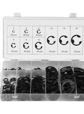 300pcs Screw Washer Metal E Type Retaining Ring Circle Tweez
