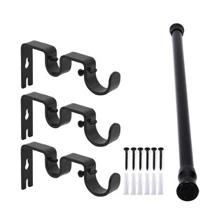 Spring Extendable Loaded Curtain Rail Pole Telescopic Bath W