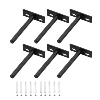 6Pcs Floating Shelf Brackets Concealed Blind Shelf Support f