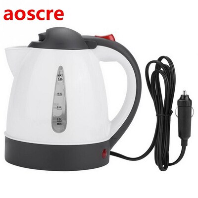 1L Electric Water Kettle Stainless Steel 250W 24/12V Portabl