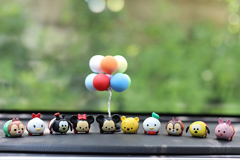 Auto car mickey Minnie small girl lovely doll furnishing