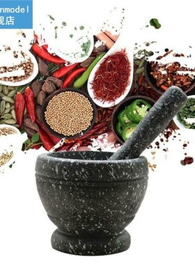 Mortar Pestle Spice Pound Crusher Resin Bowl Spice Pepper Cr