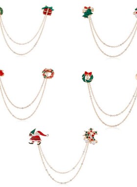 1PC Fashion New Year Christmas Boots Brooches For Women Chri