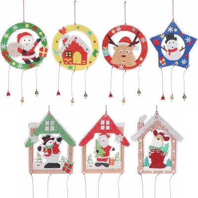 DIY 5D Hanging Christmas Pendant Resin Painting Kit Rhinesto