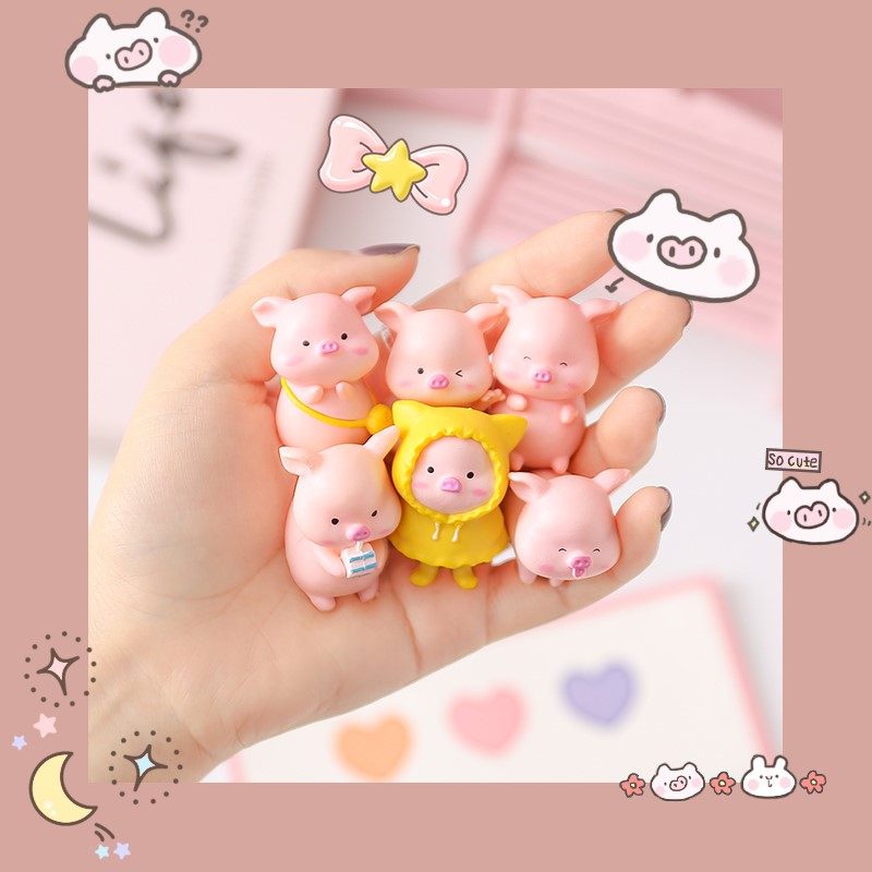 ins wind small pig furnishing articles girl lovely desktop