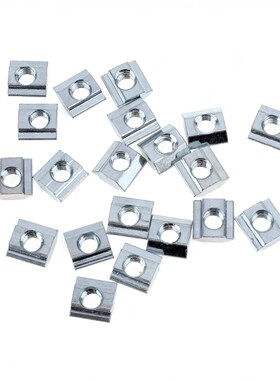 20pcs 2020 Quadrilateral Slider Nut with Screw Hole High Gal