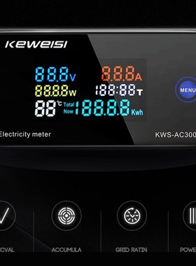 AC50-300V Digital Voltmeter Ammeter Power Current Voltage Te