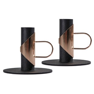 Retro Iron Taper Candle Holder 2 PCS Candle Holders 适用于 C