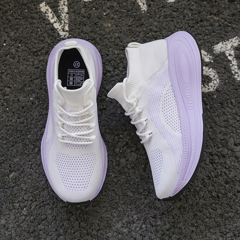 大码41飞织网面运动鞋女透气厚底轻便休闲跑步鞋宽胖脚防滑旅游鞋,女鞋,网面鞋,淘宝优惠券,粉丝福利购,淘宝优惠卷