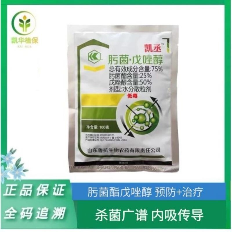 75%肟菌·戊唑醇凯丞水稻纹枯病白粉柑橘月季黑斑病防病增产杀菌