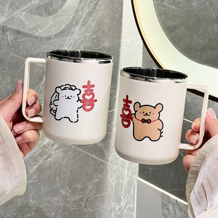 牙刷杯2025新款 结婚漱口杯情侣一对漱口杯情侣洗漱杯子刷牙杯陪嫁