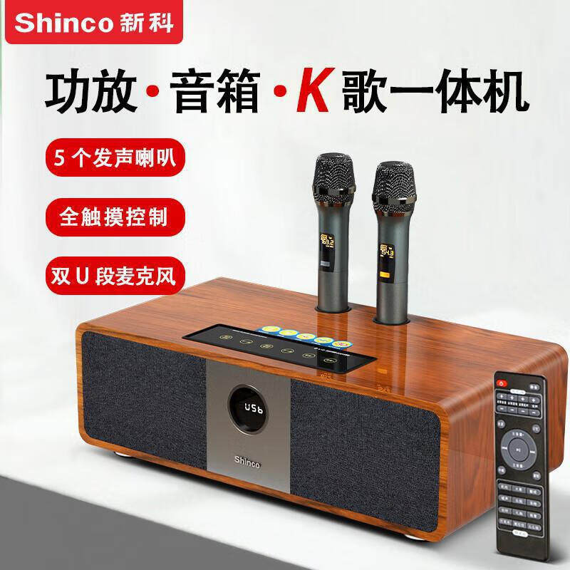 新科（Shinco）TV3916家庭KTV音响套装全套实木大音量会议室 6.5
