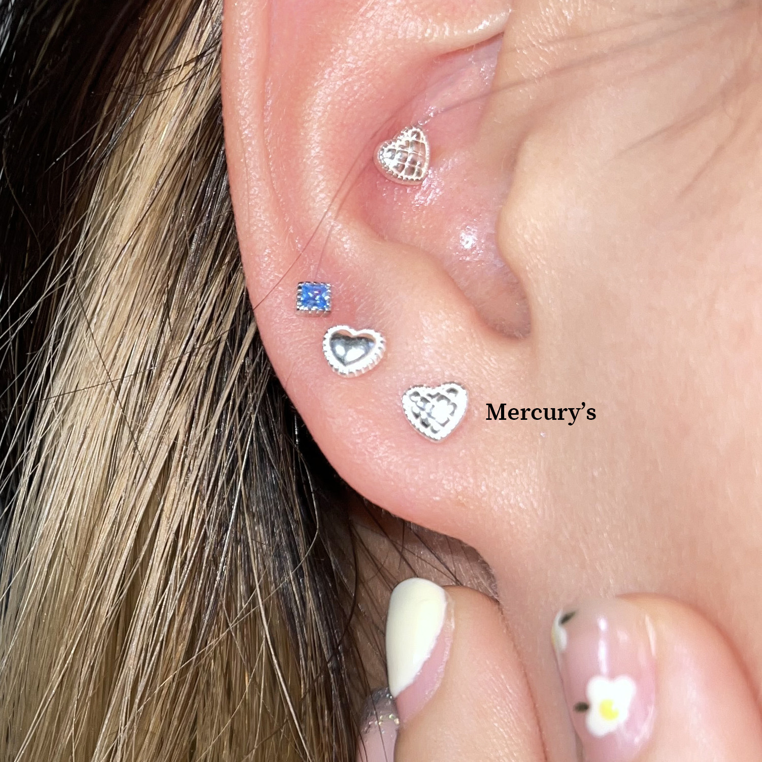 Mercurys自制纯银爱心耳骨钉百搭迷你小耳钉s999银饰养耳洞耳蜗钉,饰品/流行首饰/时尚饰品新,耳钉,淘宝优惠券,粉丝福利购,淘宝优惠卷