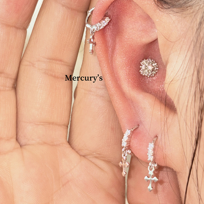 简约搭配日常超绝！十字架耳圈