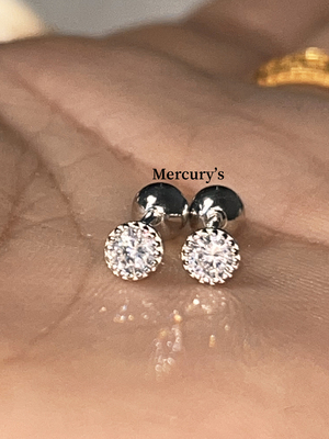 通体s925银百搭叠戴型迷你耳骨钉