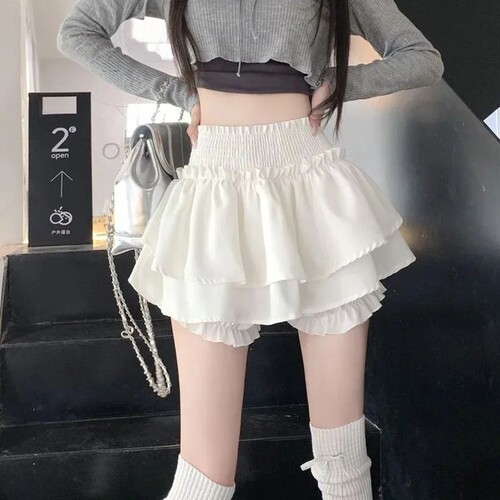 女士芭蕾风高腰A字蓬蓬短裙裤