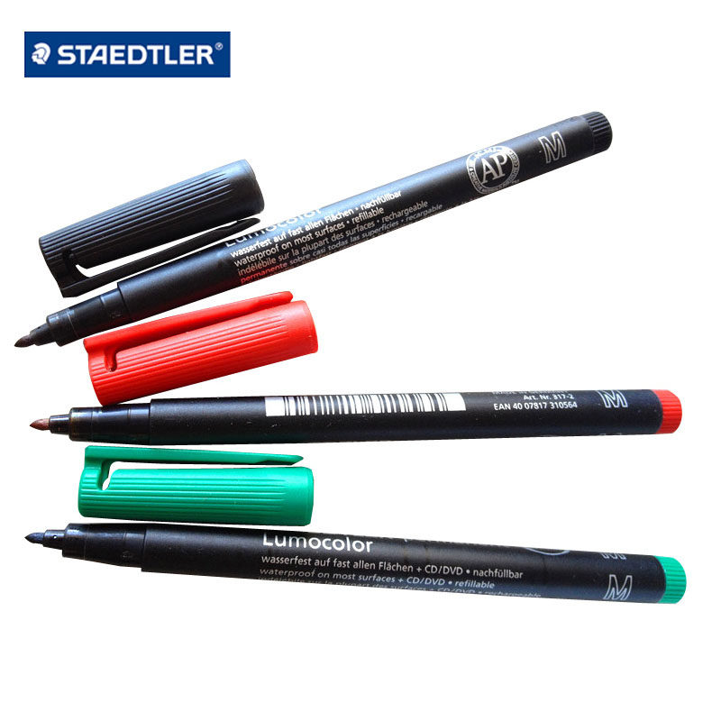德国正品STAEDTLER施德楼317M油性笔记号笔勾线笔CD光盘笔多色
