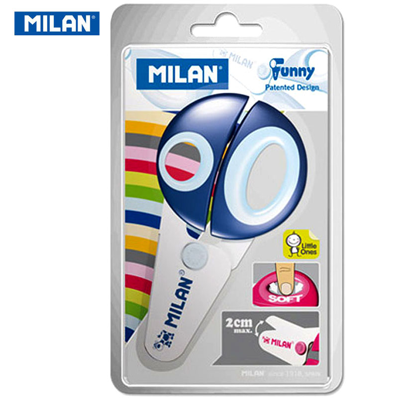 西班牙进口米兰Milan幼儿安全不伤手小剪刀儿童手工剪刀BMW10152