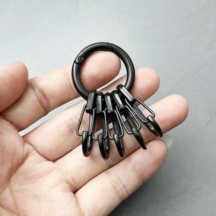 男式 全不锈钢钥匙扣质量好 高级感钥匙扣多功能家用钥匙环金属扣