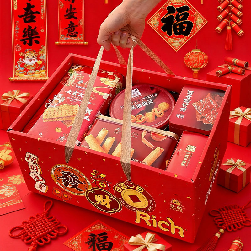 八月铺子零食大礼包年货礼盒装招财进宝曲奇饼干蛋卷猪肉脯伴手礼,零食/坚果/特产,糕点礼盒/伴手礼,淘宝优惠券,粉丝福利购,淘宝优惠卷