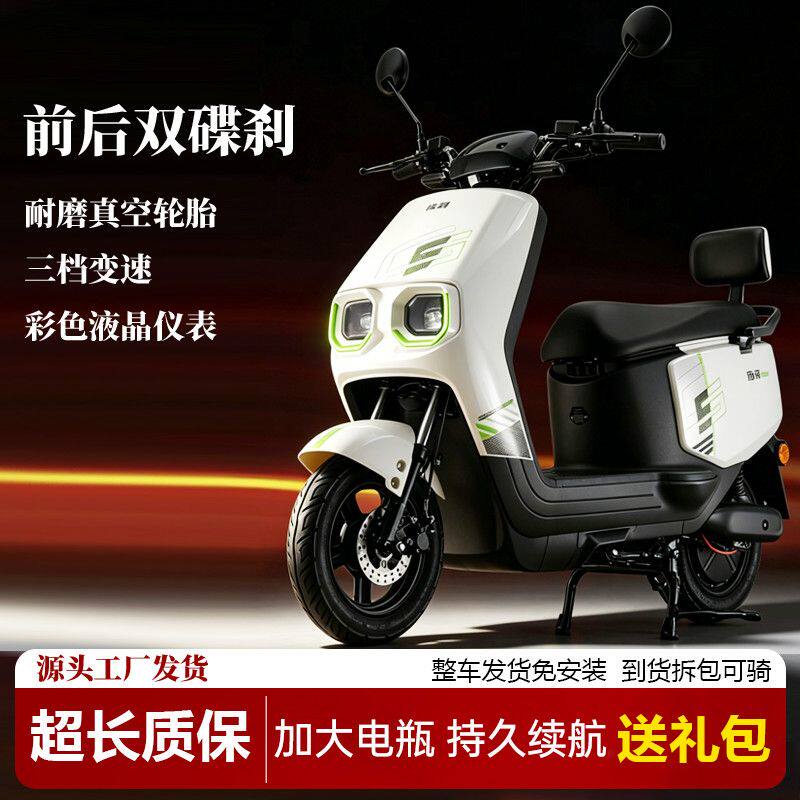 不包邮前后双碟刹电动摩托车两轮新款爆款60V家用代步便宜电瓶车