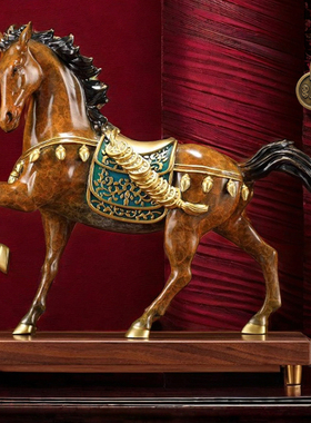 铜马骏马摆件办公室客厅高端大气上档次马到成功招财生肖马礼品