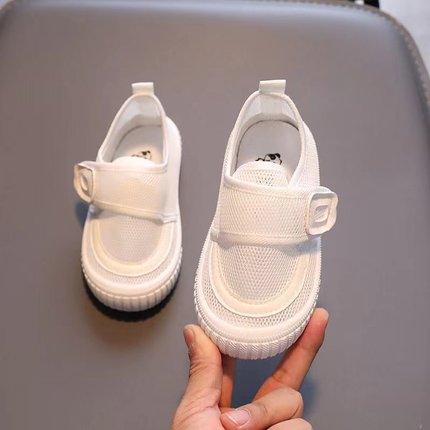 女童鞋2023夏季新款儿童透气网面板鞋薄款镂空小白鞋女孩运动鞋子