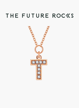TFR 密语系列字母项链定制18K金培育钻石吊坠