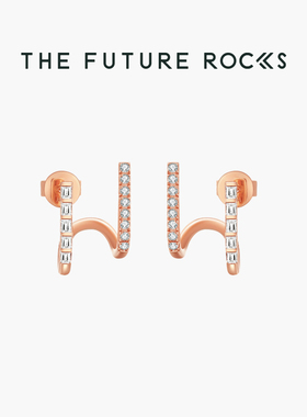 【定制】TFR 冰上芭蕾系列 小方糖培育钻石耳钉18K金首饰耳饰