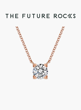 TFR 高光时K系列项链定制18K金0.3克拉圆形培育钻石项链