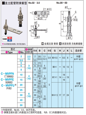 MISUMI米思米真空吸盘金具C-MVPFE2-2.5机械手支架C-MVPFN3.5-5