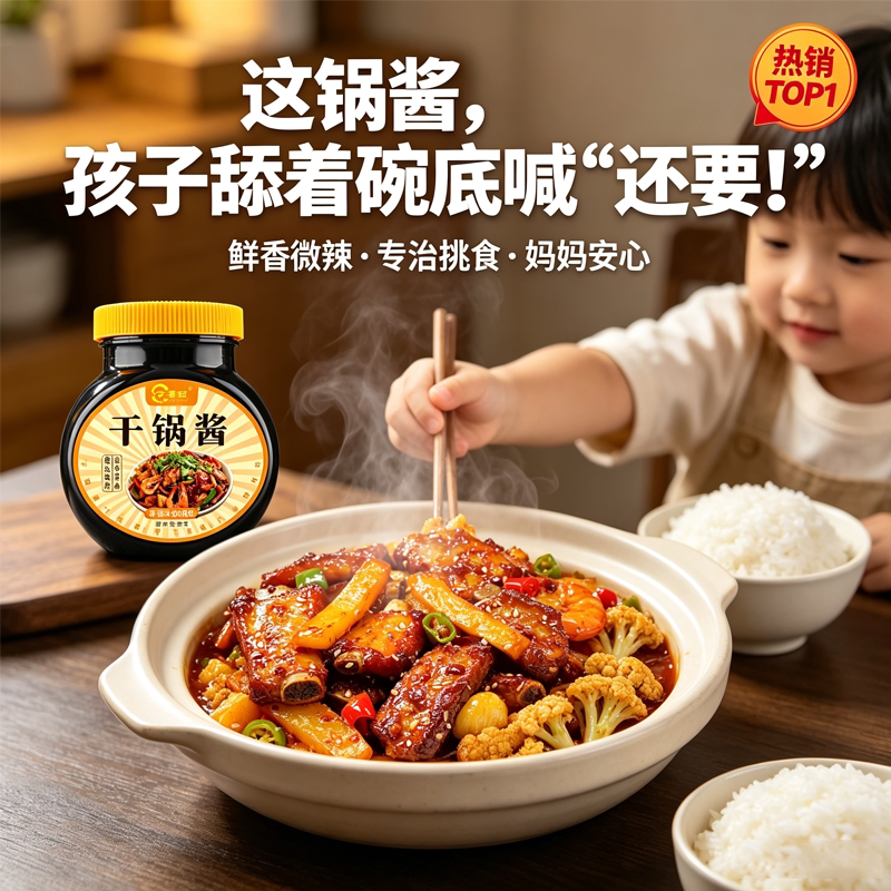6-【正宗干锅酱】家用干锅酱麻辣香辣香锅调料锅底正宗川味调味