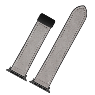 磁吸折叠扣适用iwatchUltra表带苹果手表10代apple watch9/8/7/se真皮硅胶底灰色运动46/49/45/42mm男女高级