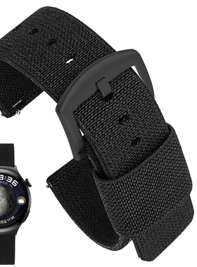 适配华为watch4pro表带编织尼龙gt4表带弹力gt3pro新款gt2华为非凡大师帆布watch3男女荣耀智能手表gt2e运动