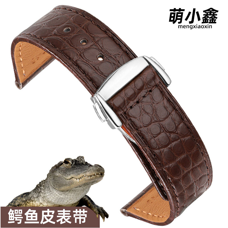 适用华为 WATCH Ultimate非凡探索表带ultimate2鳄鱼皮手表带非凡大师黑棕蓝色真皮表带男运动GT6/5/2/3/4pro