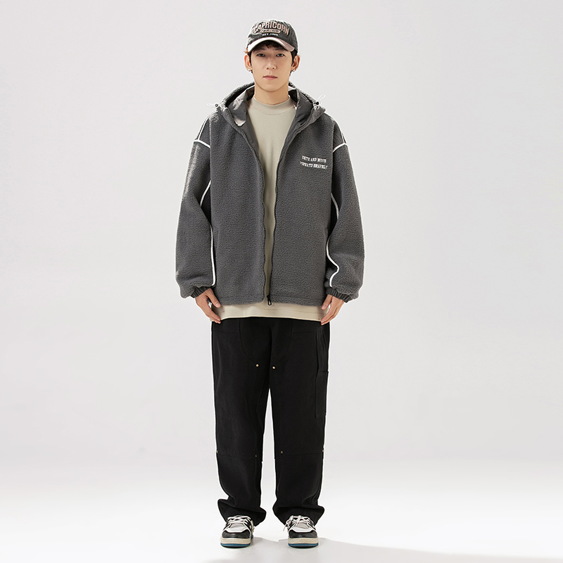 秋冬季潮流男女款外套连帽潮牌连帽加厚保暖港风棉服学生男装棉服